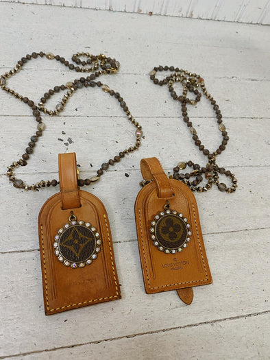 Upcycled Luggage Tag Necklace