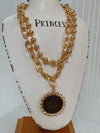 L UPCYCLED DOUBLE LAYER NECKLACE GOLD