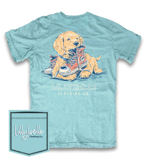 Youth L/B Puppy Chewing Shoes Tee ( 225 )