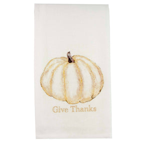 Pumpkin gold Give Thanks Tea Towel