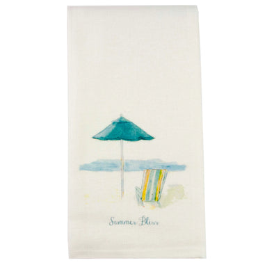 Beach Chair Blue Tea Towel
