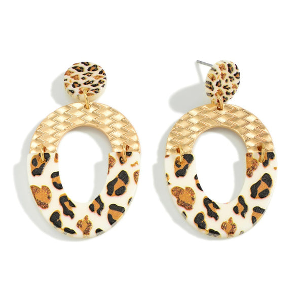Leopard Clay Earrings