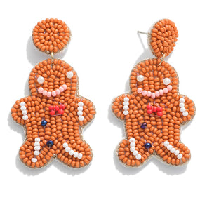 Gingerbread Man Earrings