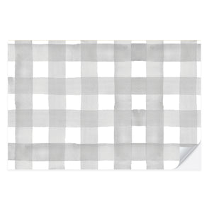 Gray Gingham Disposable Placemat Pad