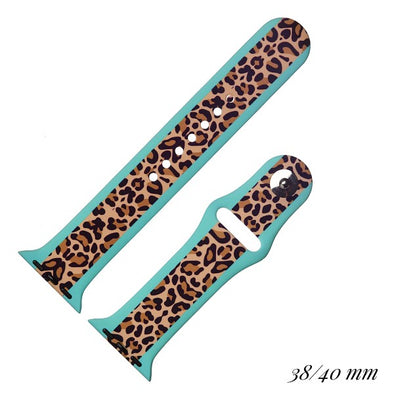 Teal/Leopard Apple Watch Band