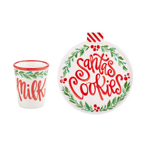 Santa's Milk & Cookies Plate & Cup