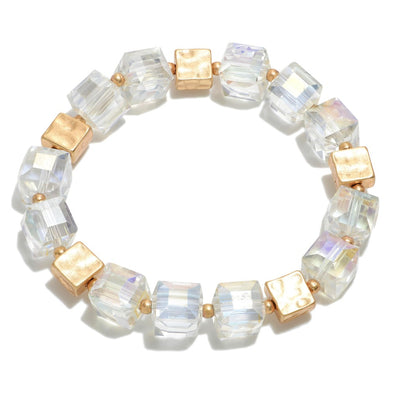 Square Opal Beaded Bracelet