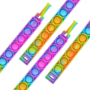 Pop It Fidget Toy Bracelet Rainbow Tie Dye