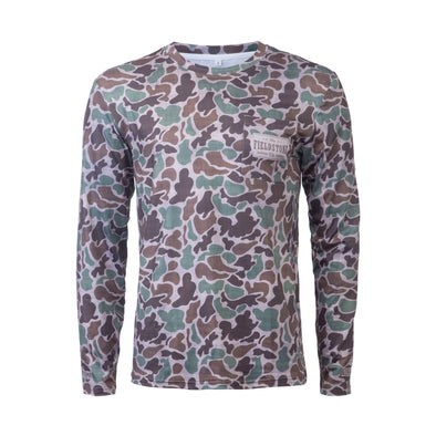 Old School Camo Dry-Fit Pocketed LS Tee – Grace At Home Treasures