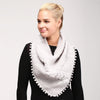 Pom Pom Cable Knit Infinity Scarf (Multiple Colors)