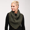 Pom Pom Cable Knit Infinity Scarf (Multiple Colors)