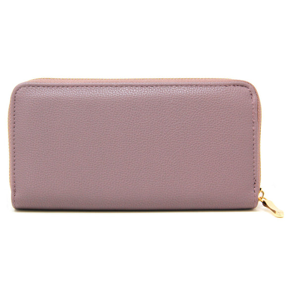Solid Faux Leather Long Wallet (3 Colors)