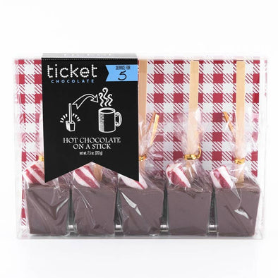Peppermint Hot Chocolate on a Stick - Pack of 5