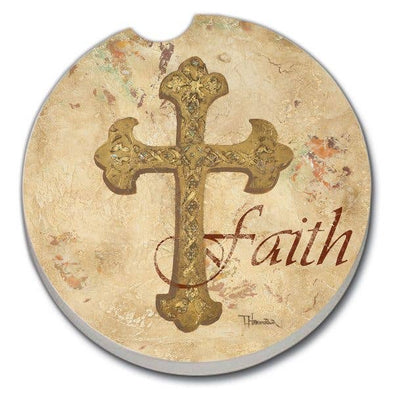 Faith Absorbent Stone Car Coaster