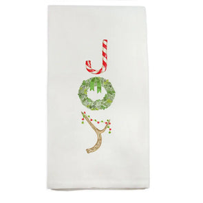 Joy with Candy Cane Dish Towel