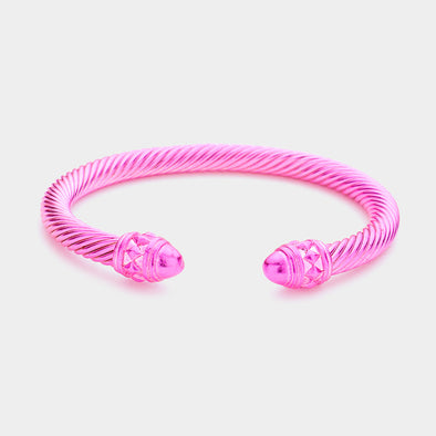 Pink Rope Cuff Bracelet