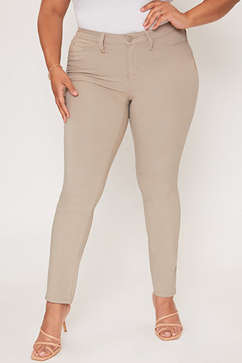 Plus Taupe Hyperstretch Jeggings