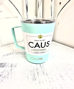 CAUS Mint Coffee Tumbler w/ Handle