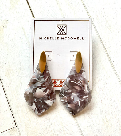 Michelle McDowell Paris Gray Tortoise Earrings