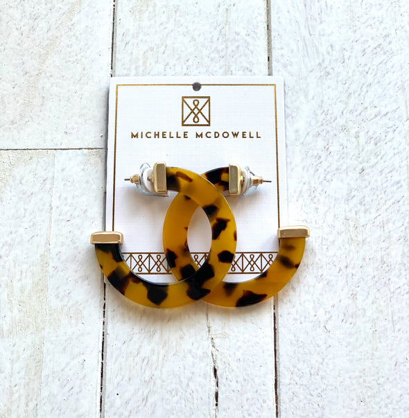 Michelle McDowell Canton Dark Tortoise Earrings