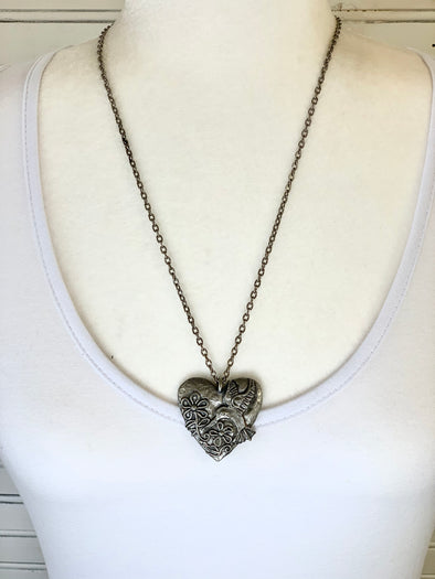 Hummingbird Heart Necklace