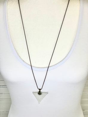 Broken Glass Triangle Necklace