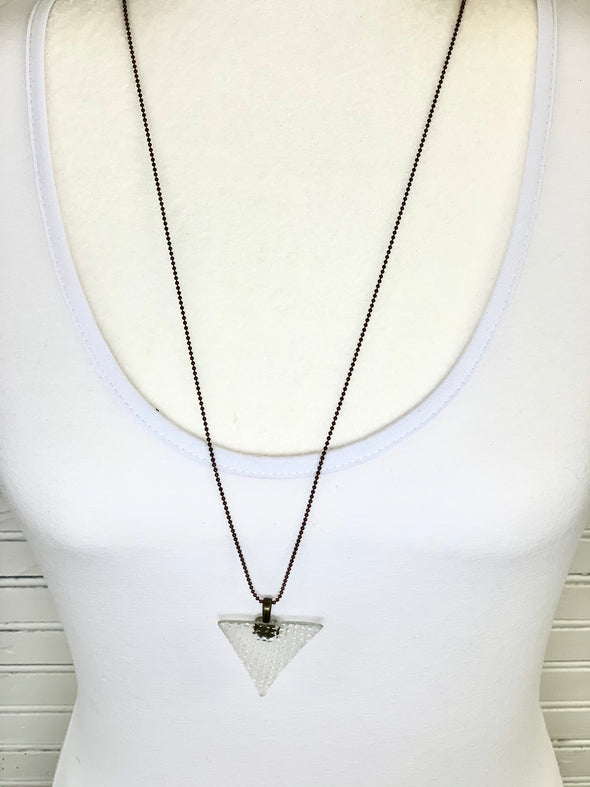 Broken Glass Triangle Necklace