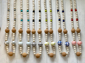 Ceramic Bead and Cork Necklaces
