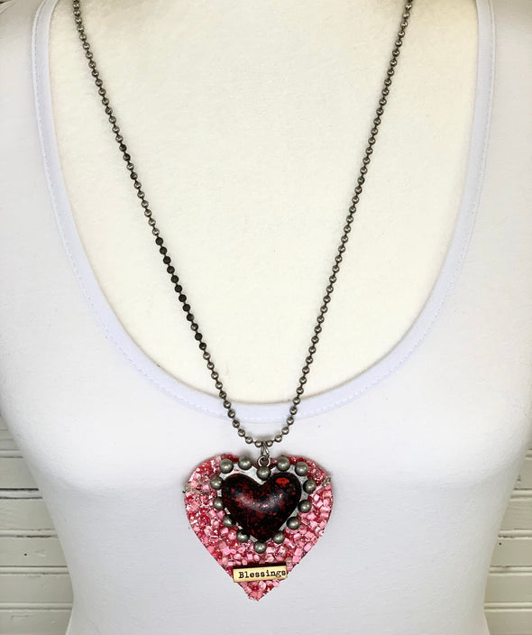Blessing Crystal Heart Necklace