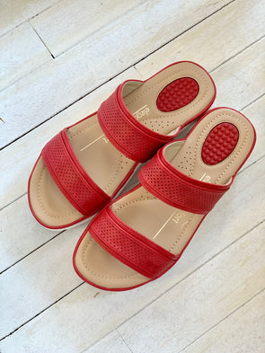 Red Hot Strappy Sandals