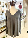 PS Charcoal Gray Strappy Top