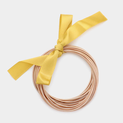 Gold Guitar String Bracelet Set
