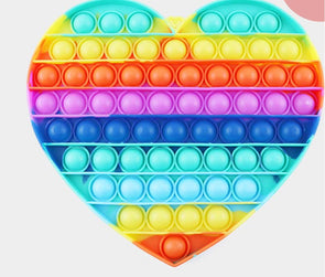 Rainbow Heart Pop it Toy