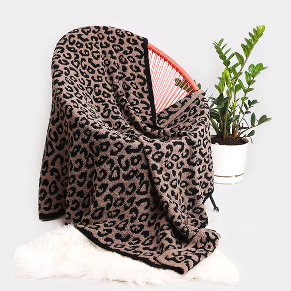 Dark Brown Cheetah Blanket