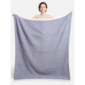 Pastel Blue W/ Cream Trim Blanket