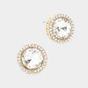 Large Stone Stud Earrings