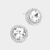 Large Stone Stud Earrings