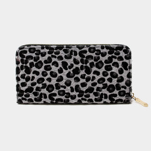 Gray Leopard Wallet