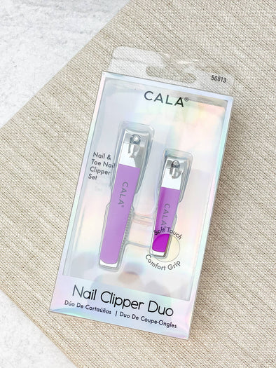 Soft Touch Duo Nail Clipper Set - Purple