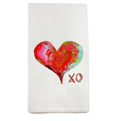 Colorful Heart with XO Dishtowel