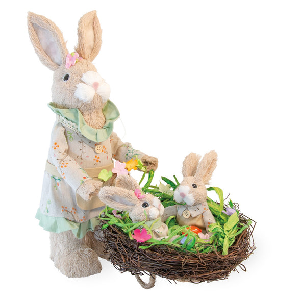 Momma Bunny & Babies Easter Accent