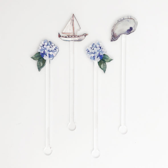 Summer on the Cape Acrylic Stir Sticks