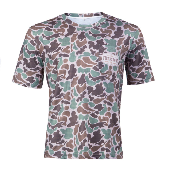 Old School Camo Dry-Fit Pocketed SS Tee