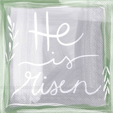 Paper Cocktail Napkins Pack of 20 - He Is Risen