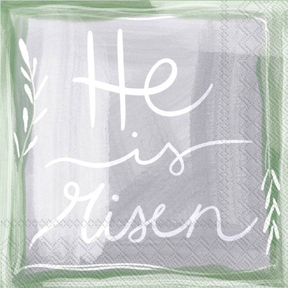 Paper Cocktail Napkins Pack of 20 - He Is Risen