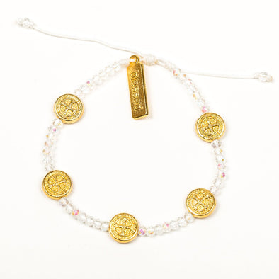 Gratitude Crystal Bracelet (Gold/Iridescent)