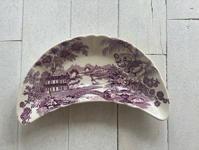 Purple Staffordshire Tonquin Bone Dish