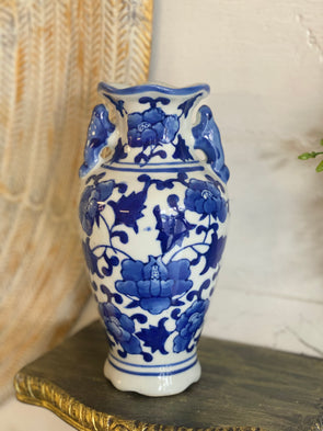 Chinoiserie Vase 8” tall