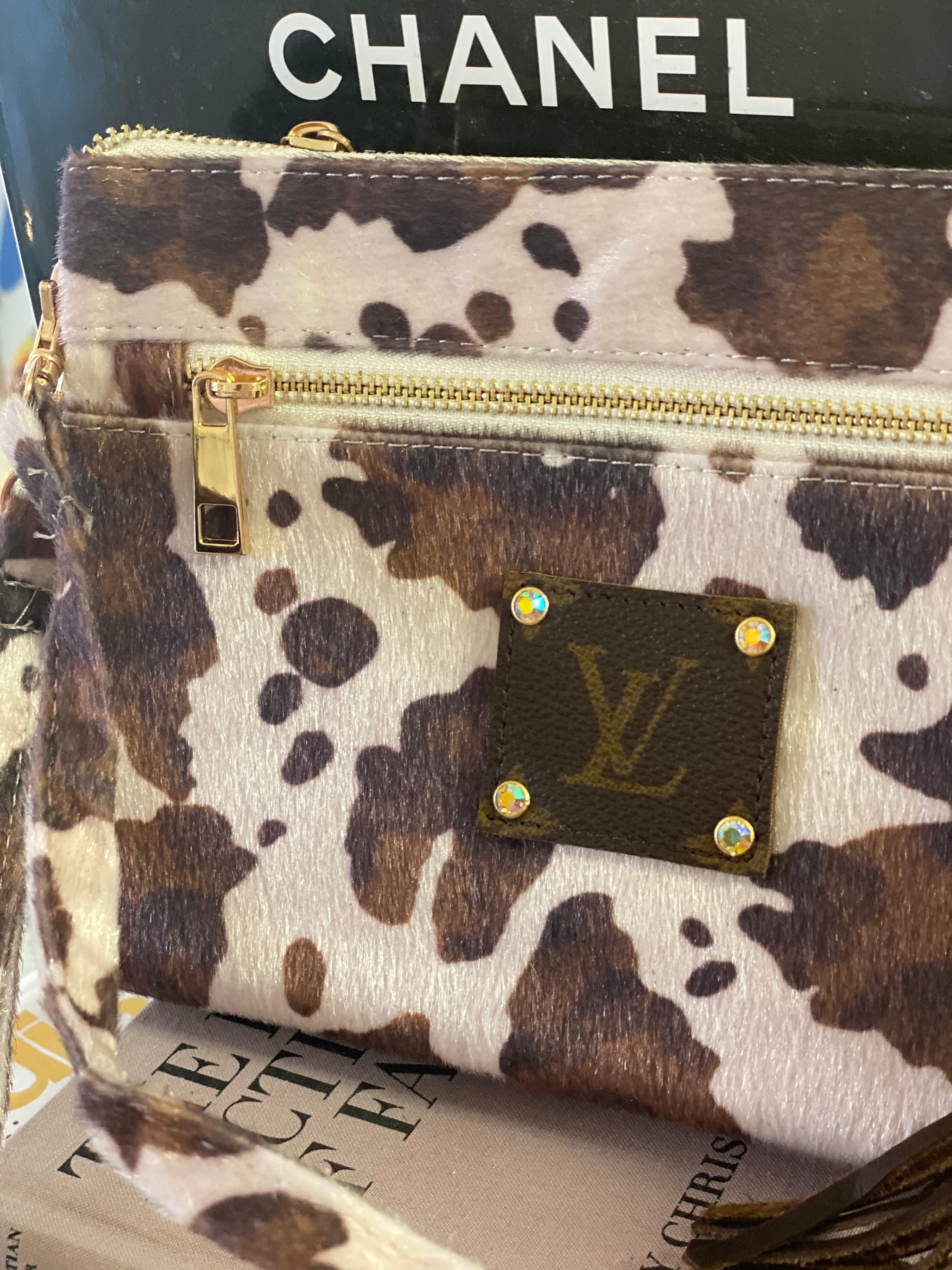 Upcycled LV Cow Print Crossbody/Wristlet – Grace At Home Treasures