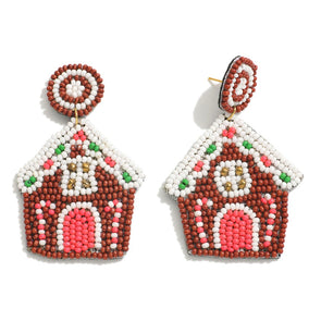 Gingerbread House Earrings